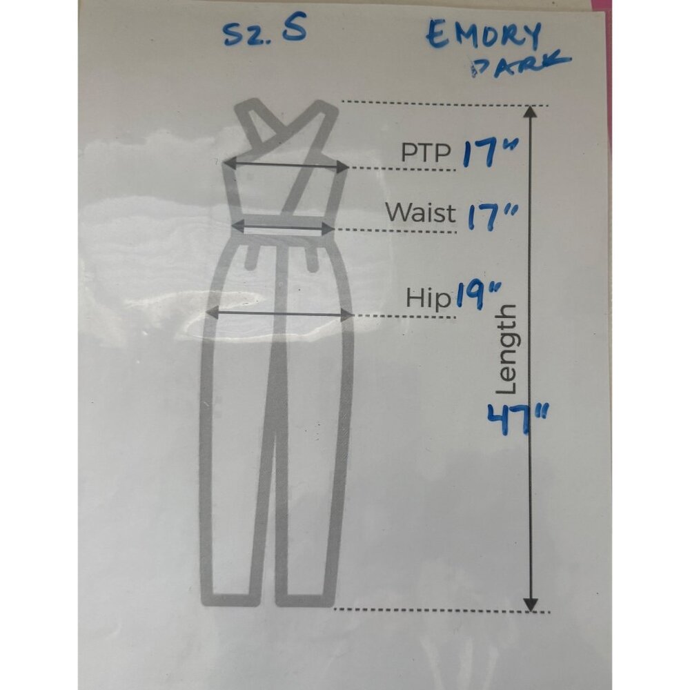 Emory Park Women's Knit Sweater Stretch Wide Leg Jumpsuit Gray Sz S - Picture 8 of 8